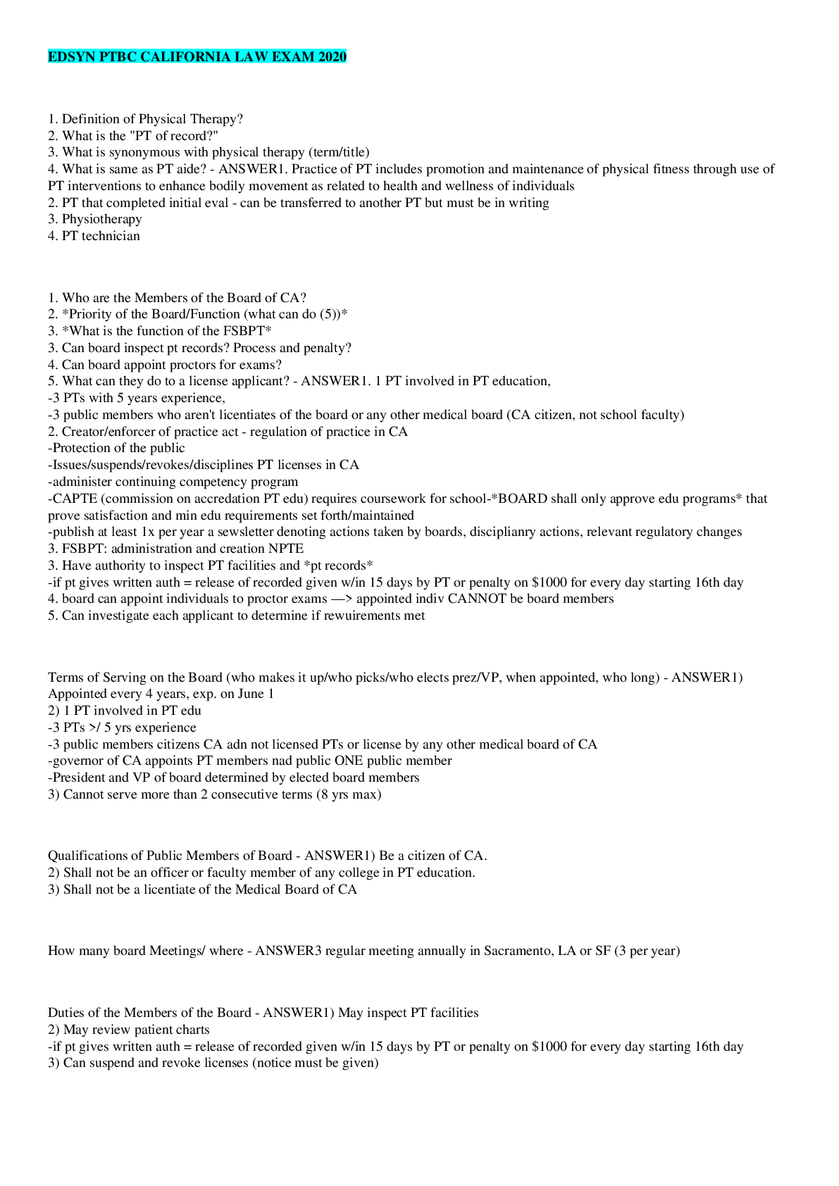 Preview image for Edsyn PTBC California Law Exam 2020